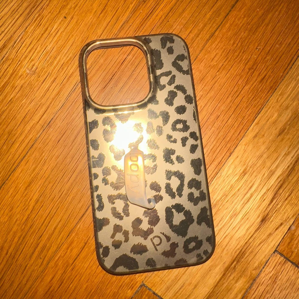 Gold Leopard Loopy iPhone Case